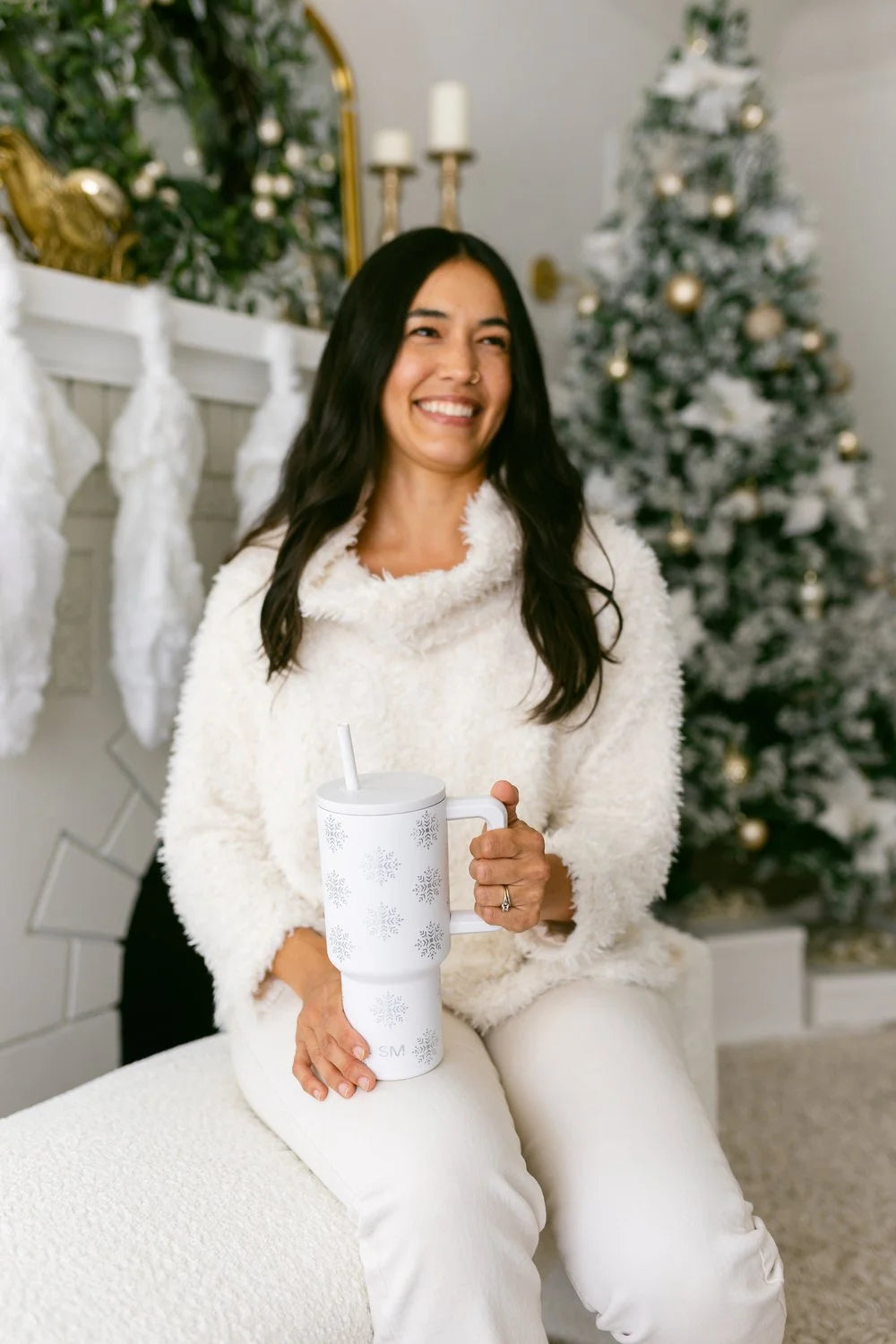 30 Fl Oz Insulated Stainless Steel Trek Tumbler with Straw Lid | Crystal Freeze