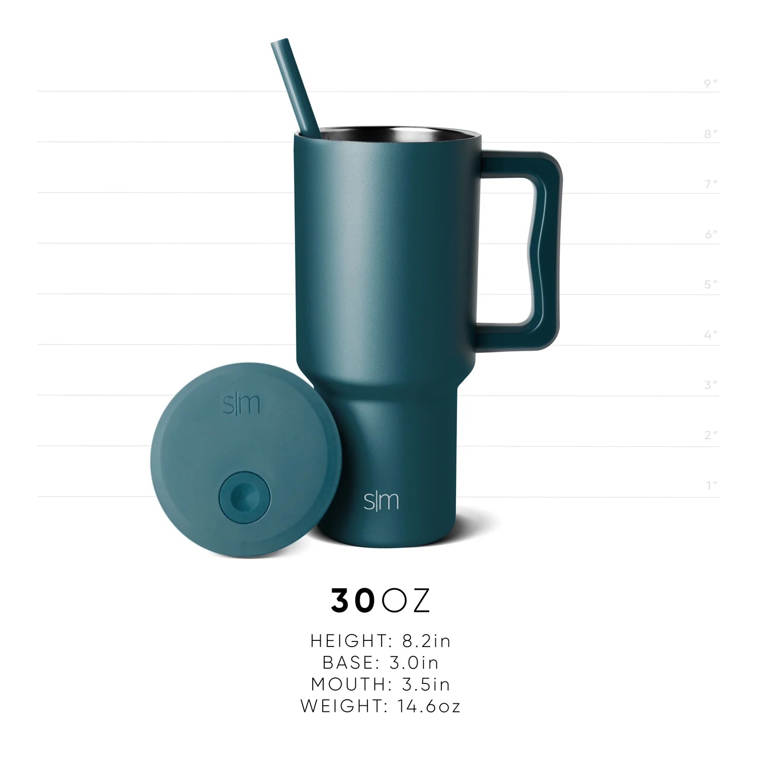 30 Fl Oz Insulated Stainless Steel Trek Tumbler with Straw Lid | Crystal Freeze