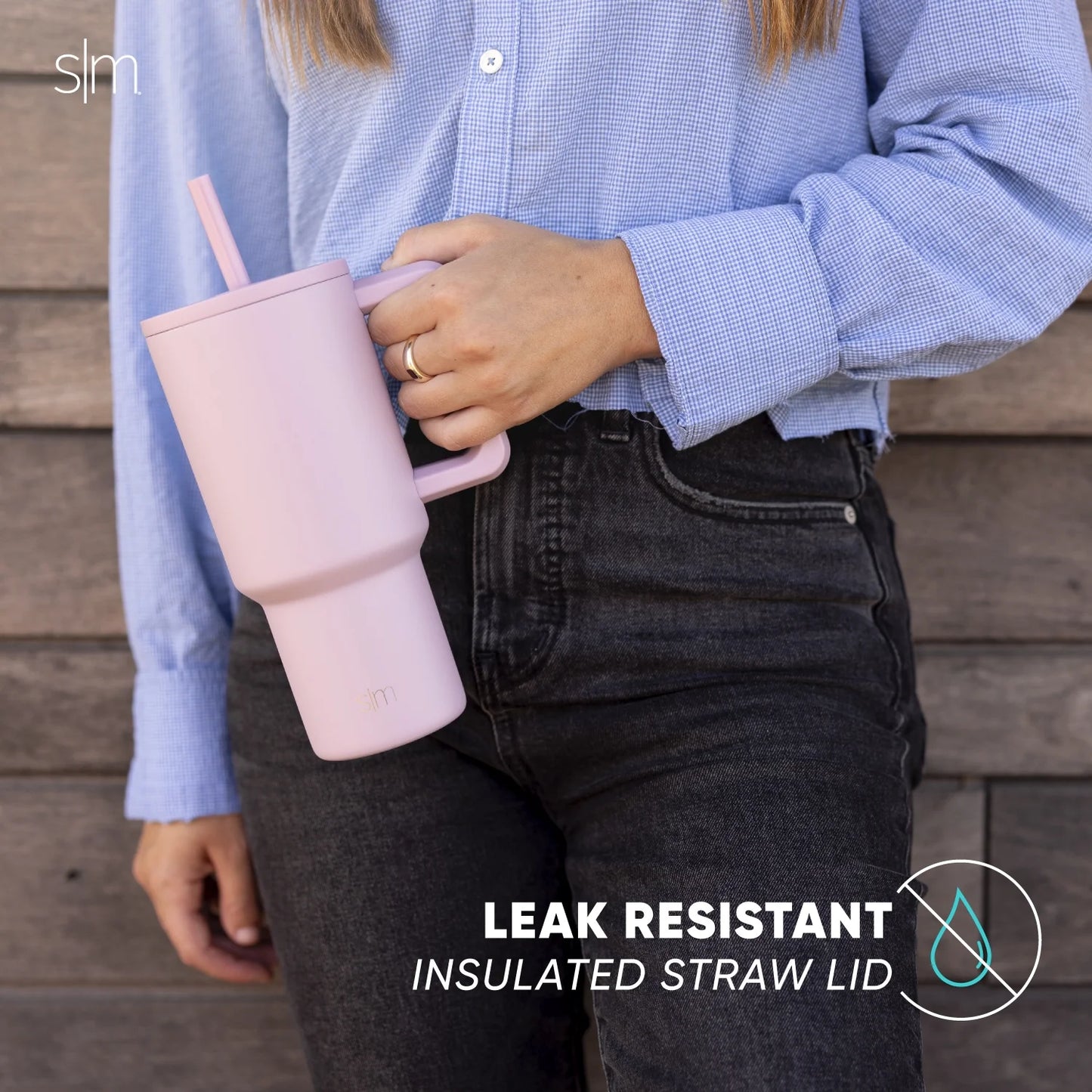 30 Fl Oz Insulated Stainless Steel Trek Tumbler with Straw Lid | Crystal Freeze