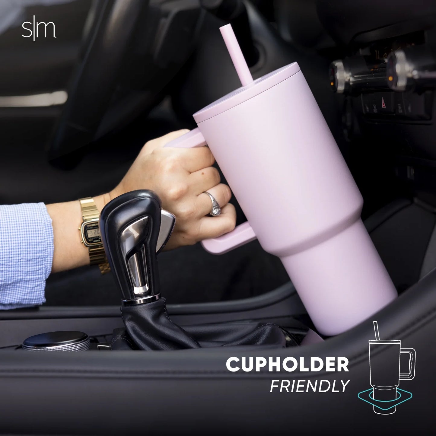 30 Fl Oz Insulated Stainless Steel Trek Tumbler with Straw Lid | Crystal Freeze