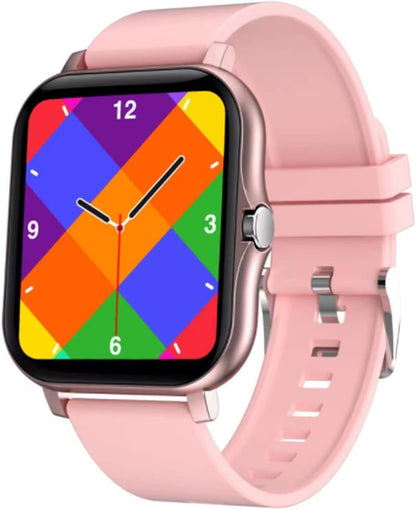 Smart Fitness Tracker Watch for Android/Ios - IP68 Waterproof, Heart Rate/Blood Oxygen/Sleep Monitoring, 8 Sports Modes, Breath Training, Weather Updates - 1.69-Inch Display for Men and Women