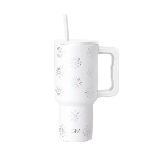 30 Fl Oz Insulated Stainless Steel Trek Tumbler with Straw Lid | Crystal Freeze