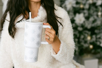 30 Fl Oz Insulated Stainless Steel Trek Tumbler with Straw Lid | Crystal Freeze