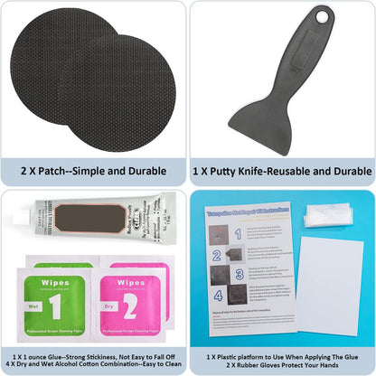Trampoline Patch Repair Kit 4 Inch Circle on Patches | Repair Trampoline Mat Tear or Hole